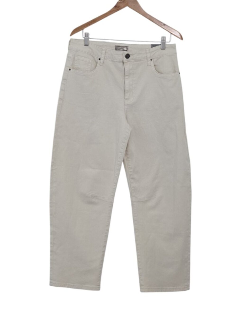 KUT from The KLOTH Ashley Slouchy Barrel Jeans High Rise Cream Size 10  NWT - Picture 2 of 11